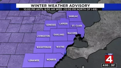 Winter Weather Advisory Issued for All Lakeshore Counties Monday Morning