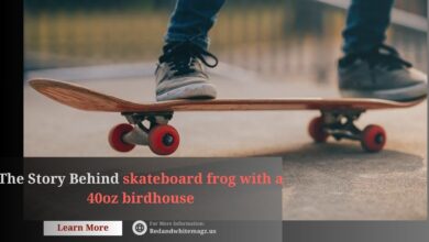 Image of skateboard frog with a 40oz birdhouse